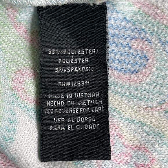 Ronni‎ Nicole T-Shirt Dress Women Size 8 Multicolor Paisley Stretch Textured - Picture 8 of 13